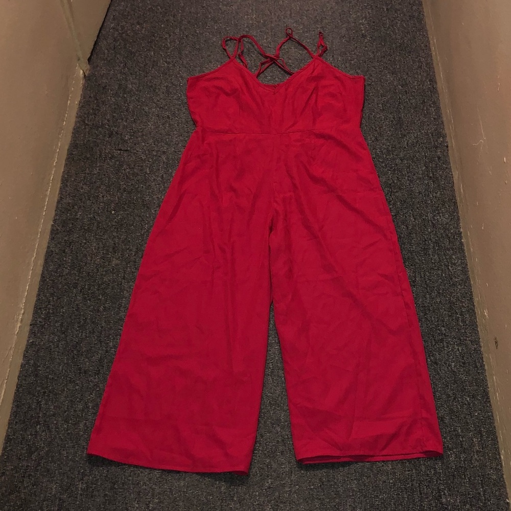 Boohoo Berry Jumpsuit